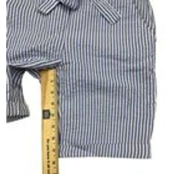 Striped Tie Waist Shorts - Casual Summer High Waist - Women's Size Small - Picture 5 of 6